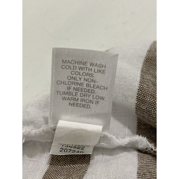 J Jill Skirt Women’s Lp Brown Stripe Love Linen Pull On Pockets Casual Bohemian - Picture 7 of 10